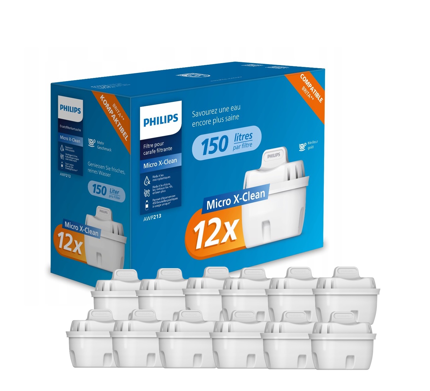 Wkład filtrujący do dzbanka Philips AWP213/10 12 szt.