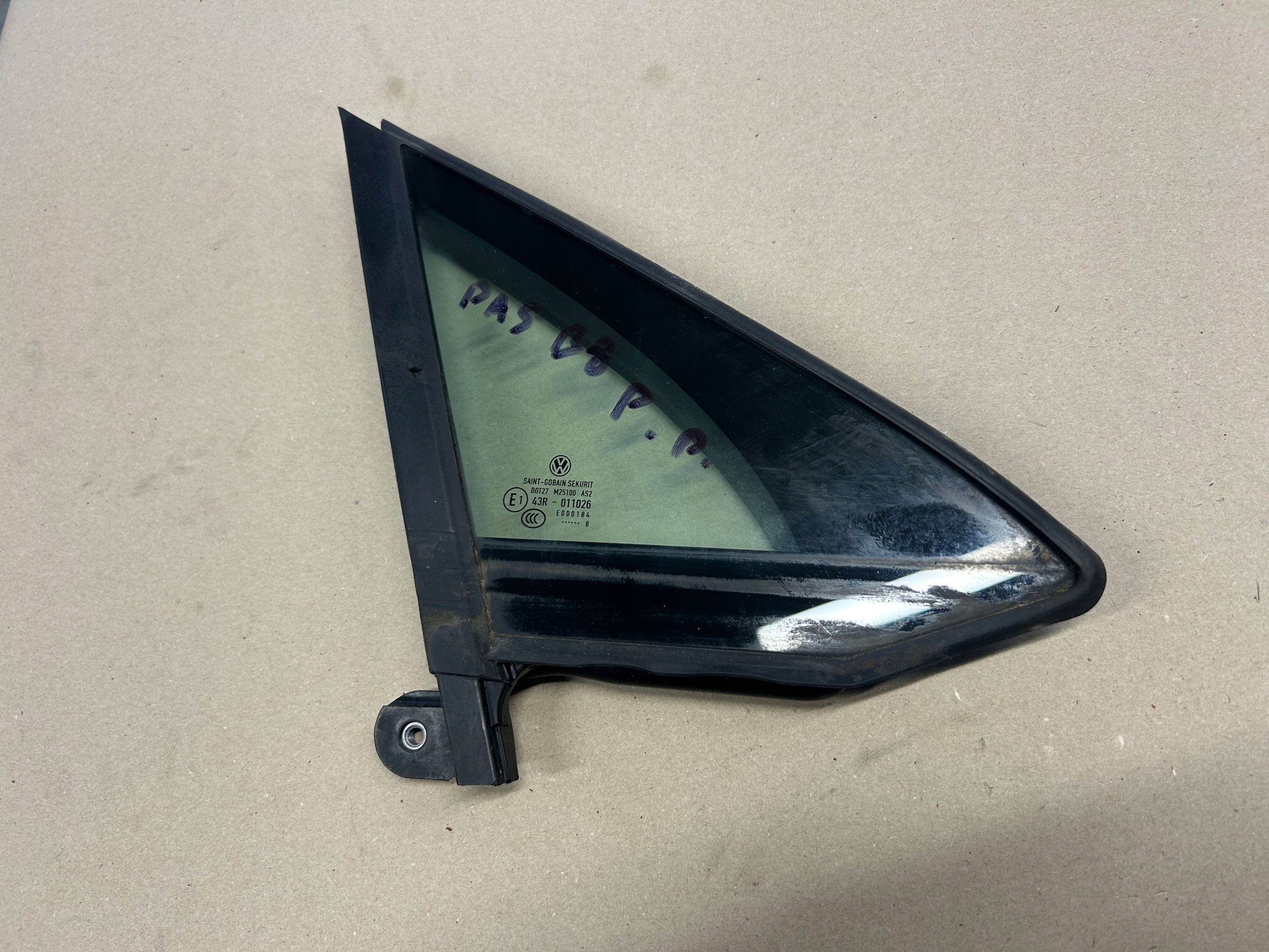 VW PASSAT B8 window bodywork right front 3G0845114F