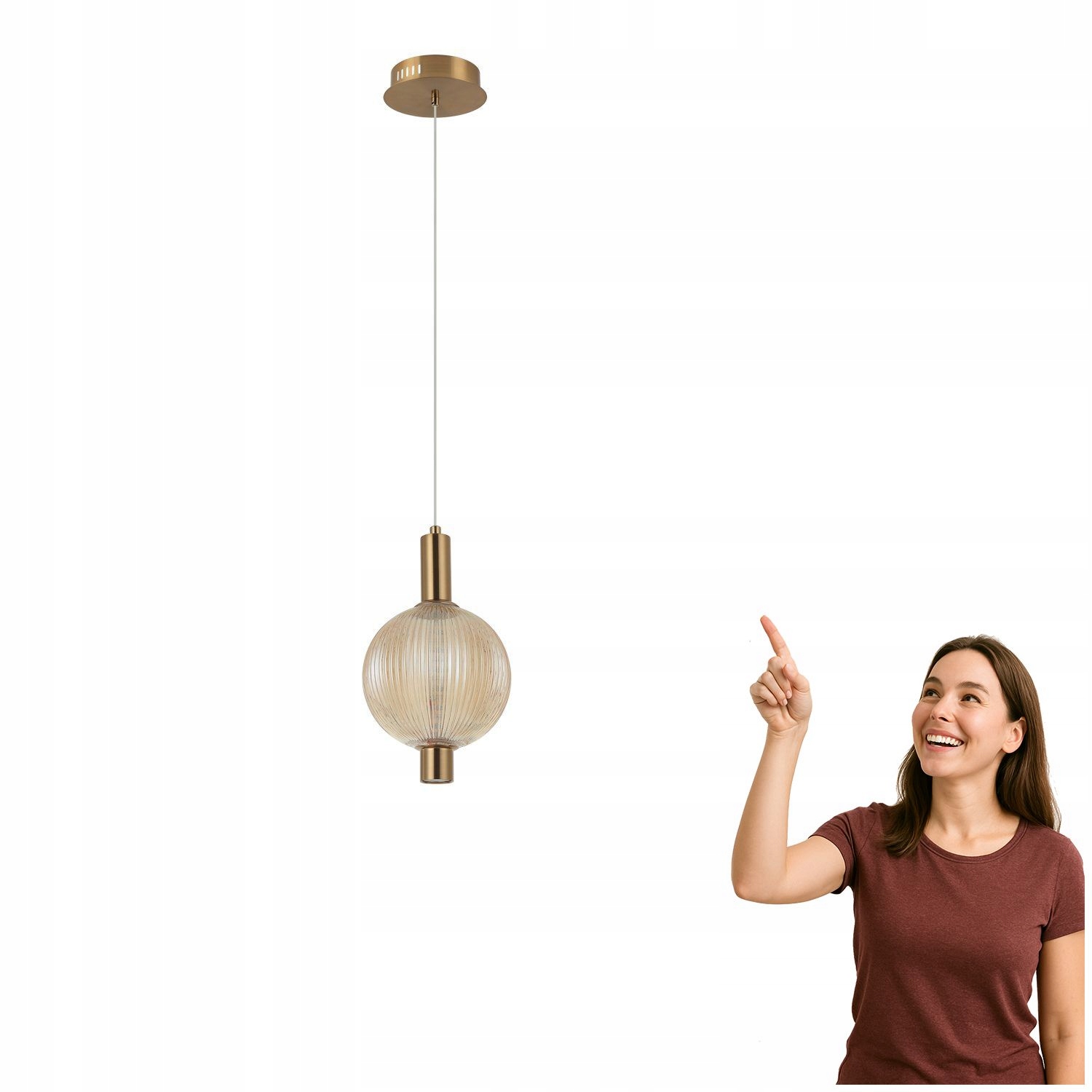 Závesná Led lampa 7W Lenti PND-83631-1-AB-AMB Italux