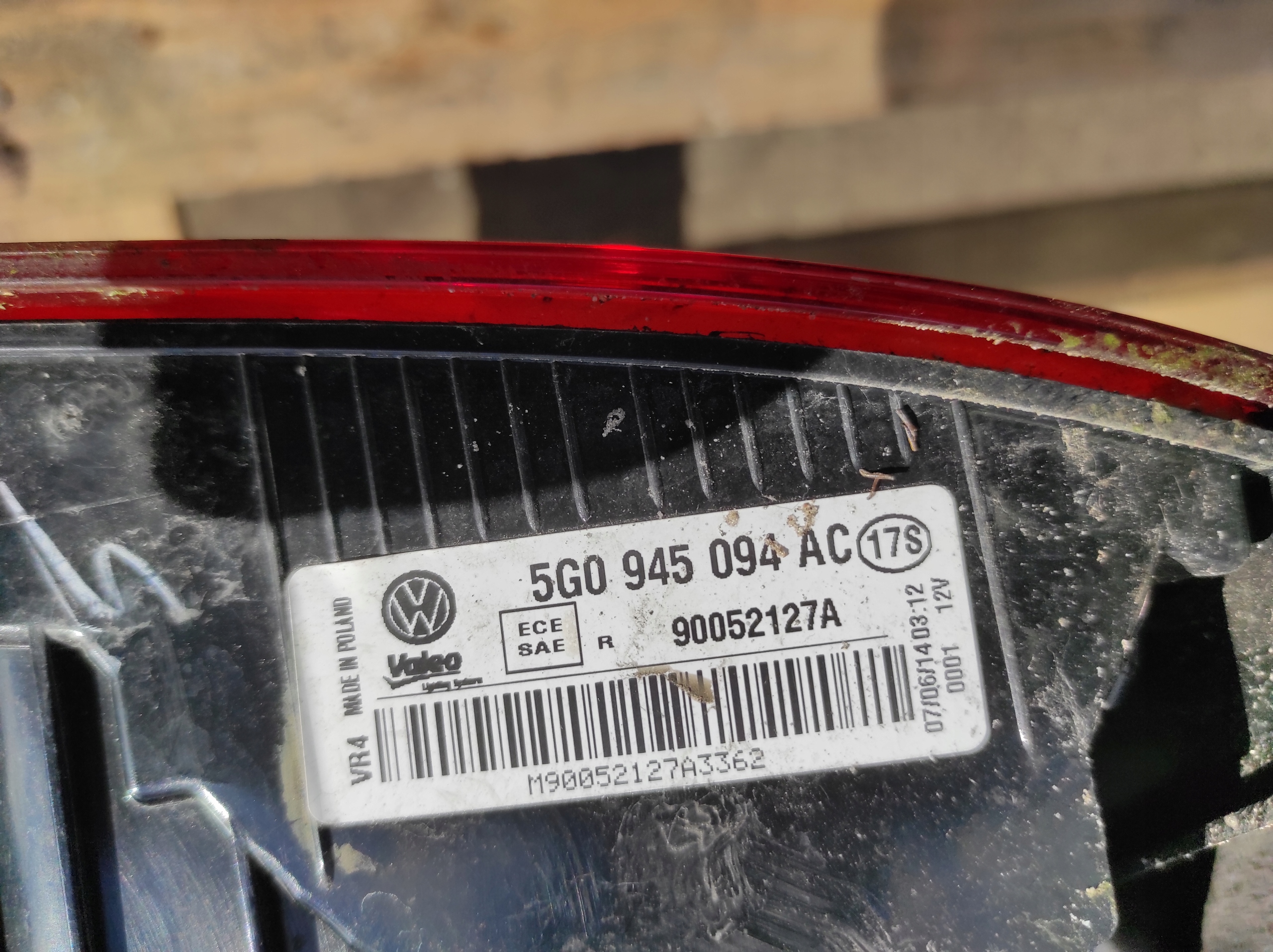 light rear right right rear part VW GOLF VII 5G0945094AC