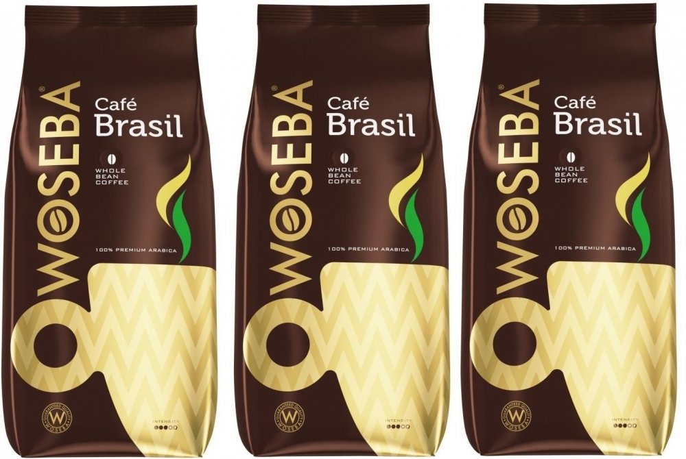 Woseba Cafe Brasil kawa ziarnista 1kg x 3