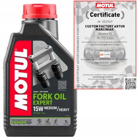 

Motul Fork Oil 15W Olej Do Lag Amortyzatorów 1L