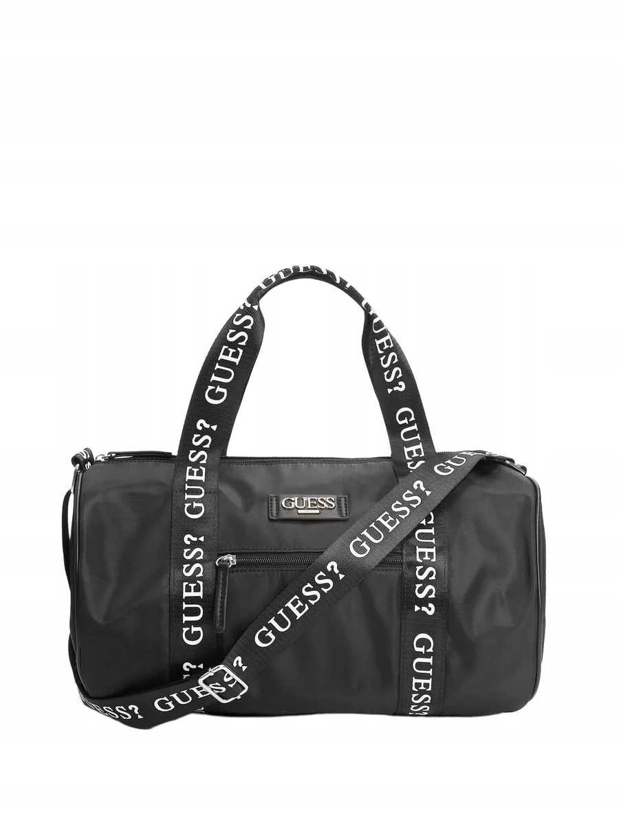 Guess sportovní nylonová taška Duffle černá