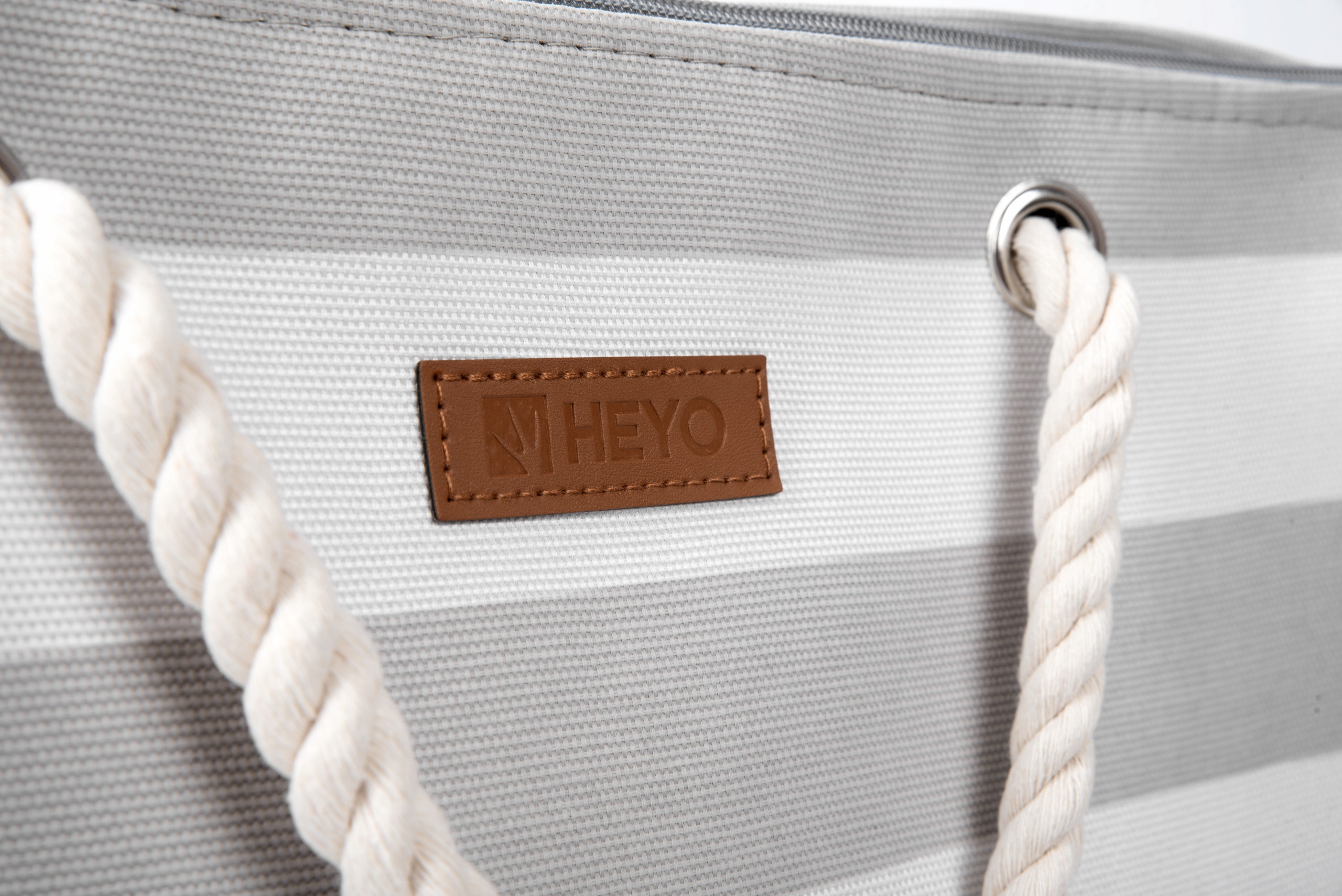 TORBA PLAŻOWA HEYO MIEJSKA SHOPPER NA PLAŻĘ PIKNIK ZAPINANA NA ZAMEK DUŻA Materiał dominujący bawełna