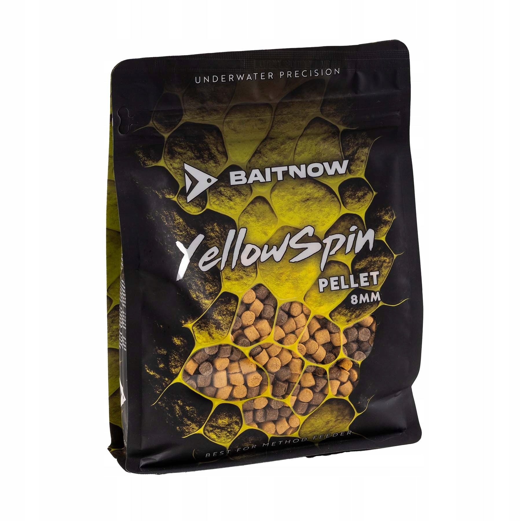 Baitnow Pellet Method Feeder Yellow Spin 8mm 800g BNP0013