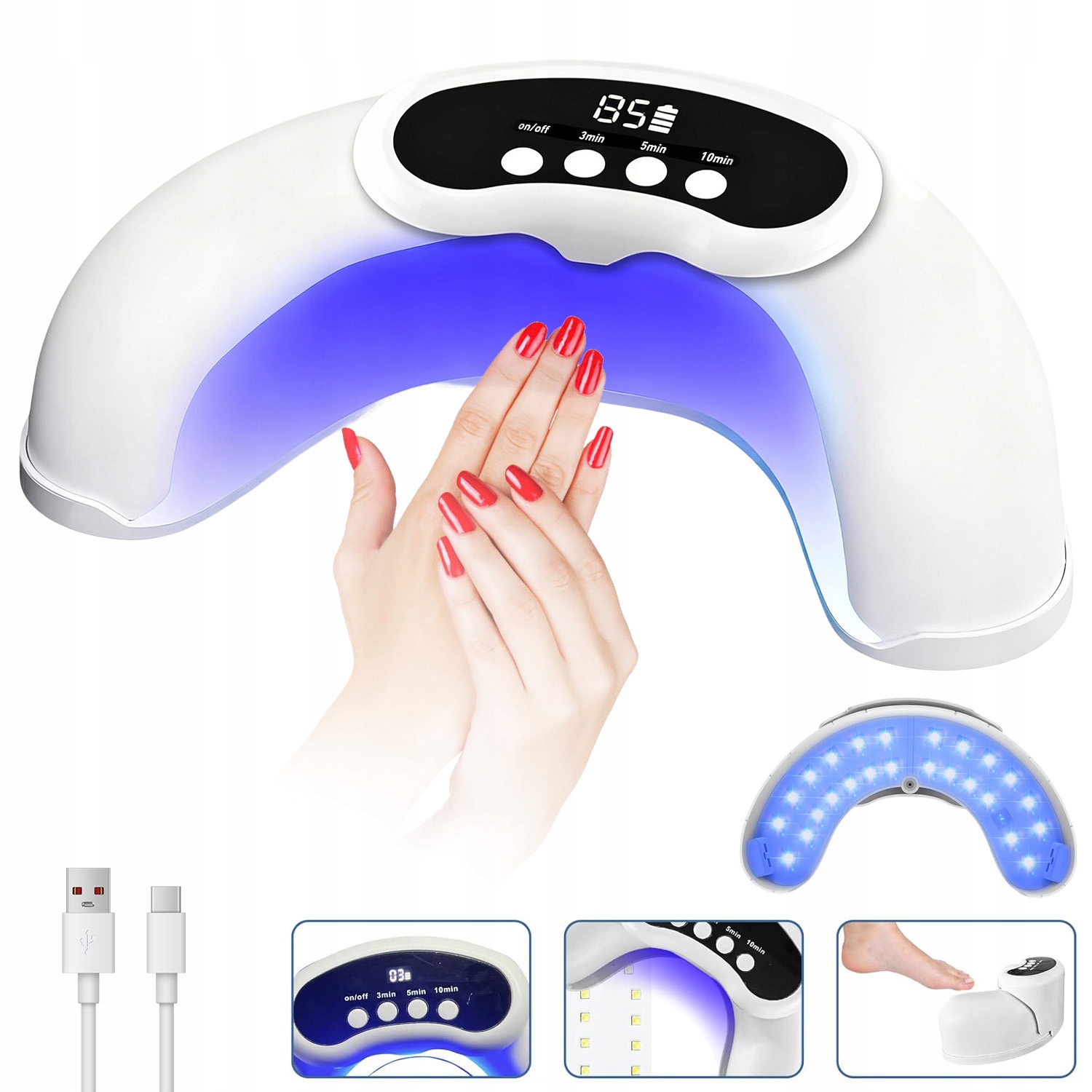 Léčba Mykózy Nehtů Laser Led Modrý Infračervené Fungicidní Světlo