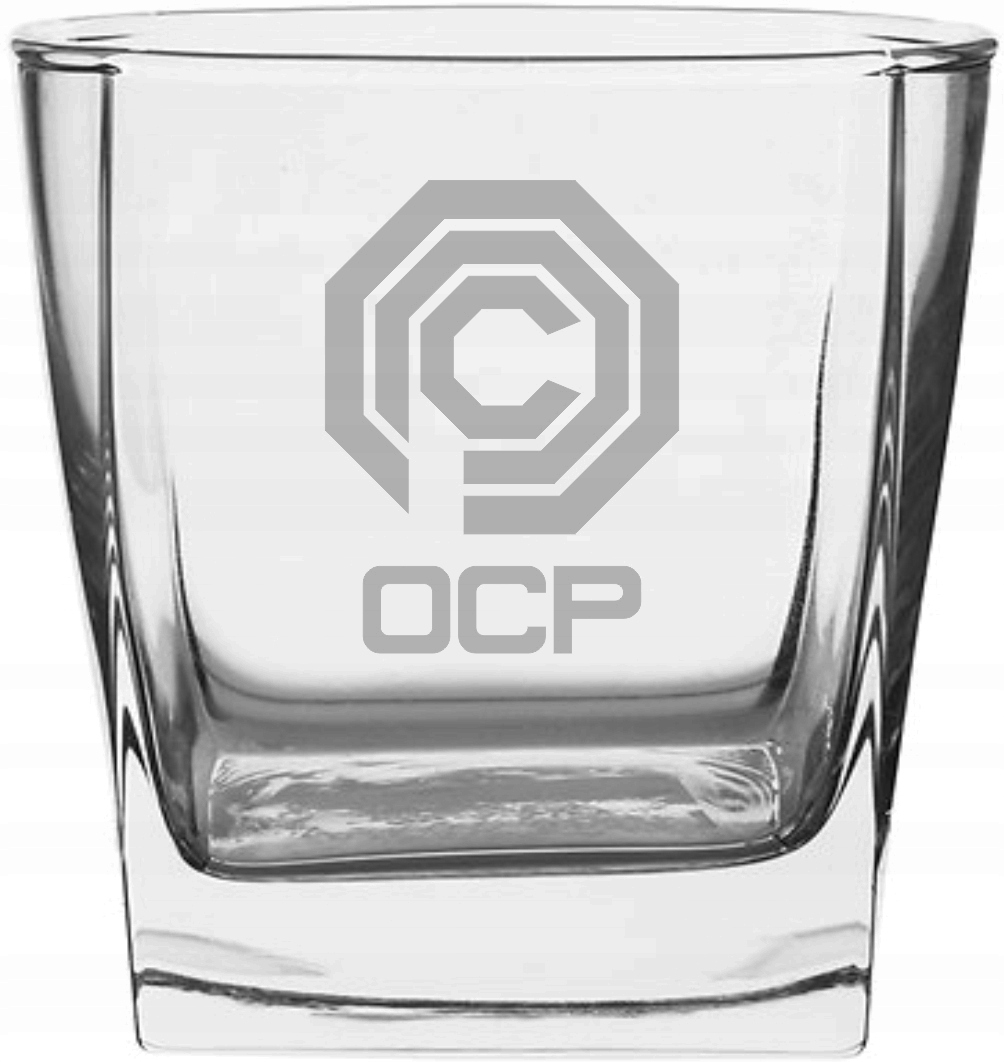 Zestaw 2 szklanek grawer dla fanów ROBOCOPA