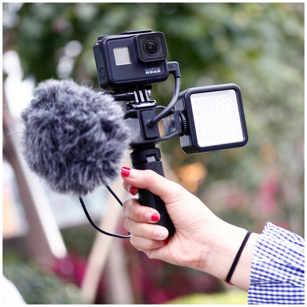 Adapter ULANZI GP-1 do GoPro HERO 12 11 10 9 8 7 6 na mikrofon lampę LED Szerokość produktu 8 cm