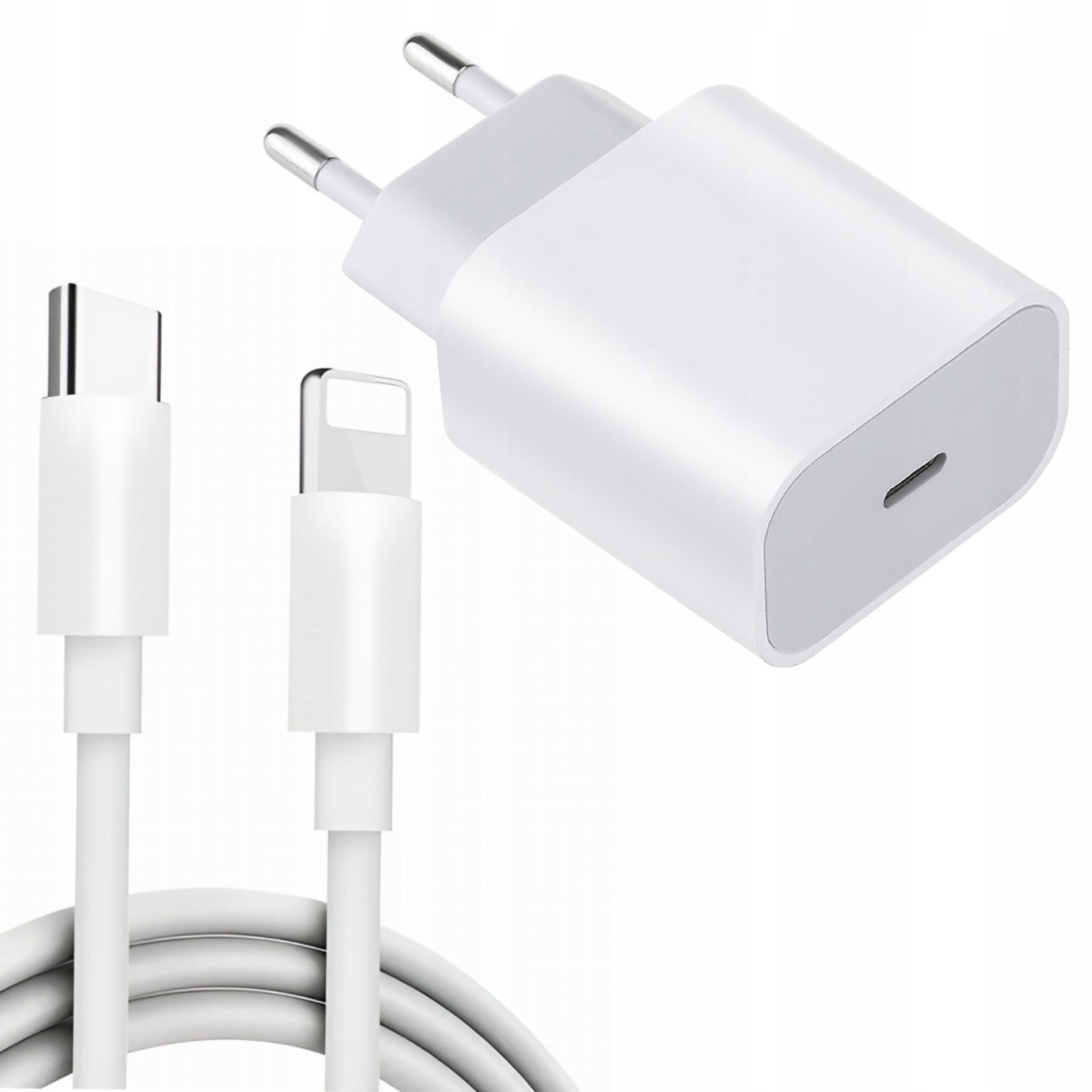 SZYBKA ŁADOWARKA KOSTKA USB C 20W + KABEL 1M DO APPLE IPHONE