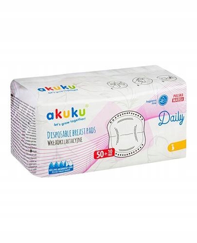 

Akuku Wkładki laktacyjne Daily A0160 60 sztuk