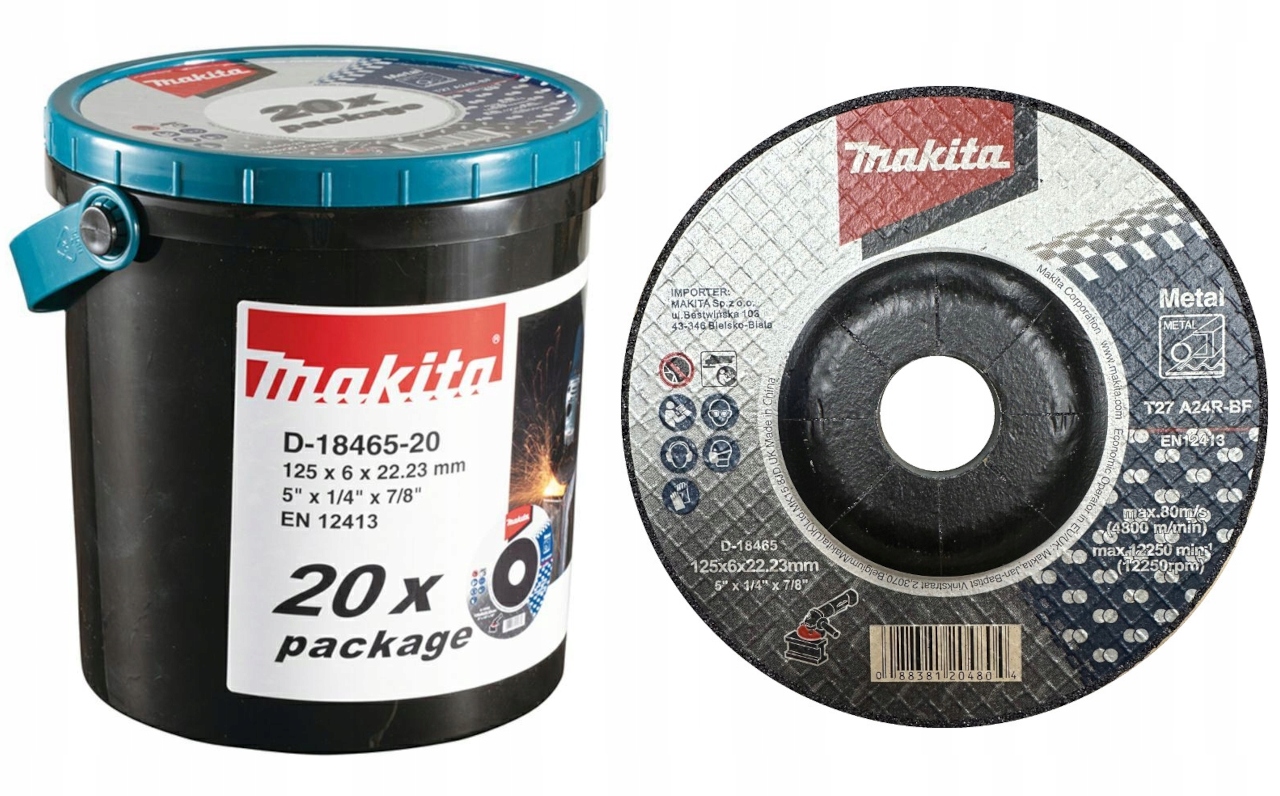Makita D-18465 tarcza do szlifowania metalu 125x6mm 20 szt.