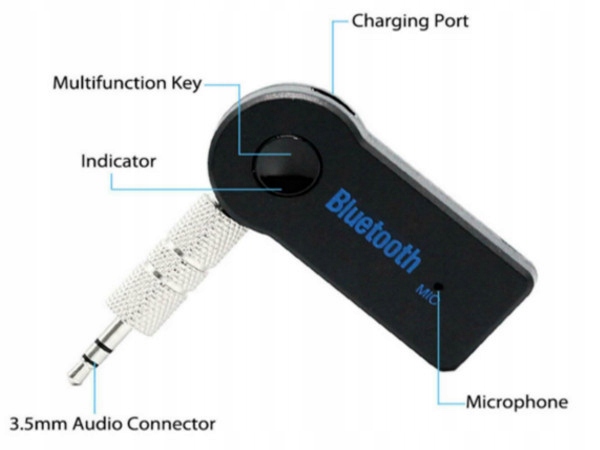 Transmiter Bluetooth AUX JACK 3,5 mm FM MP3 MP4 Marka Ertons