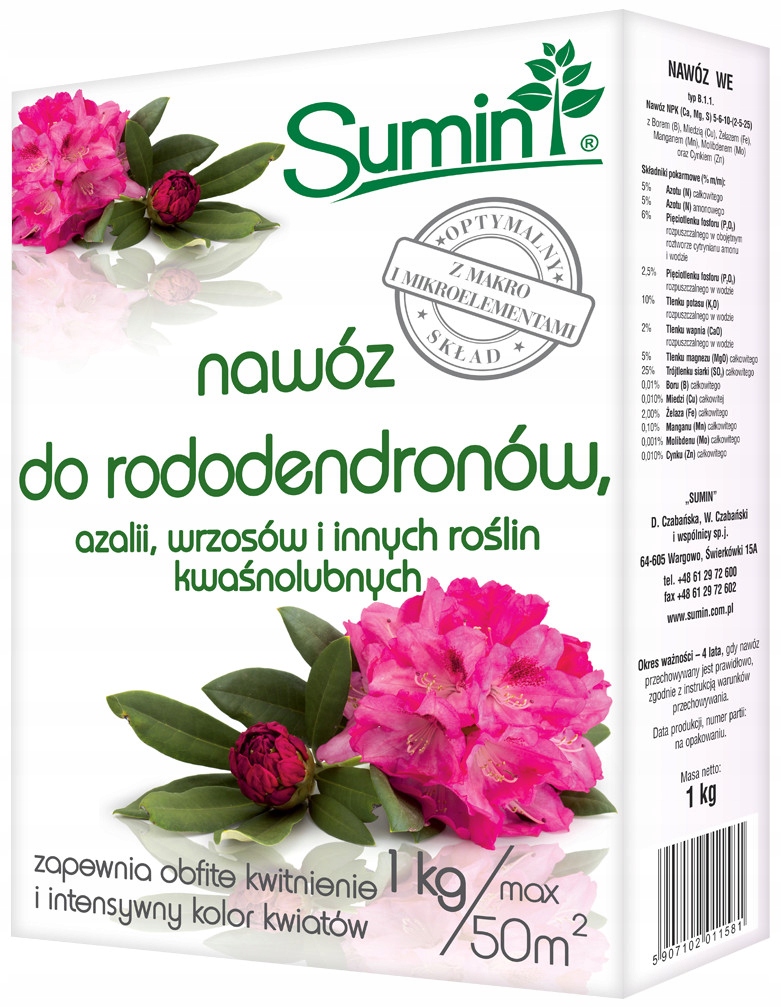 

Sumin Nawóz do rododendronów, azalii, wrzosów 1 kg