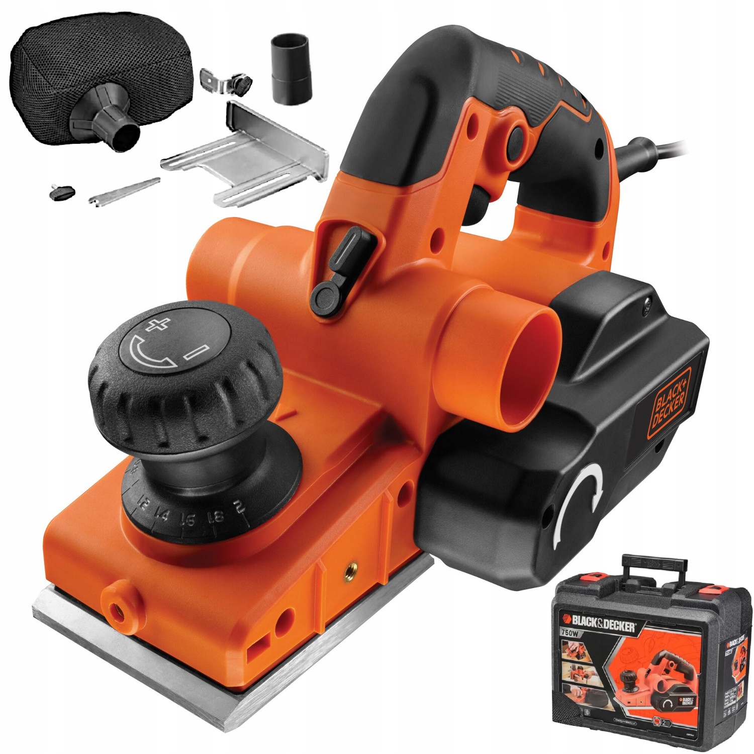Black Decker Strug sieciowy KW750K 750W 82mm walizka