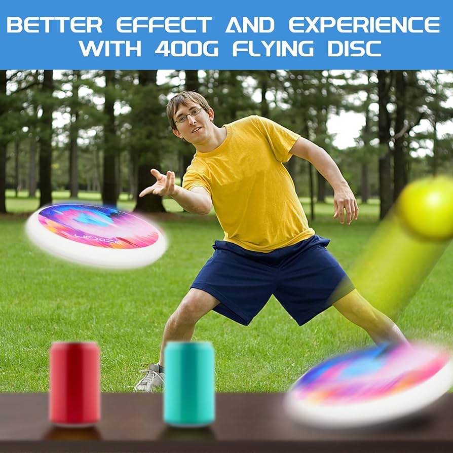 FRISBEE LATAJĄCY DYSK PODŚWIETLANY LED 24cm 400g Minimalna liczba graczy 2