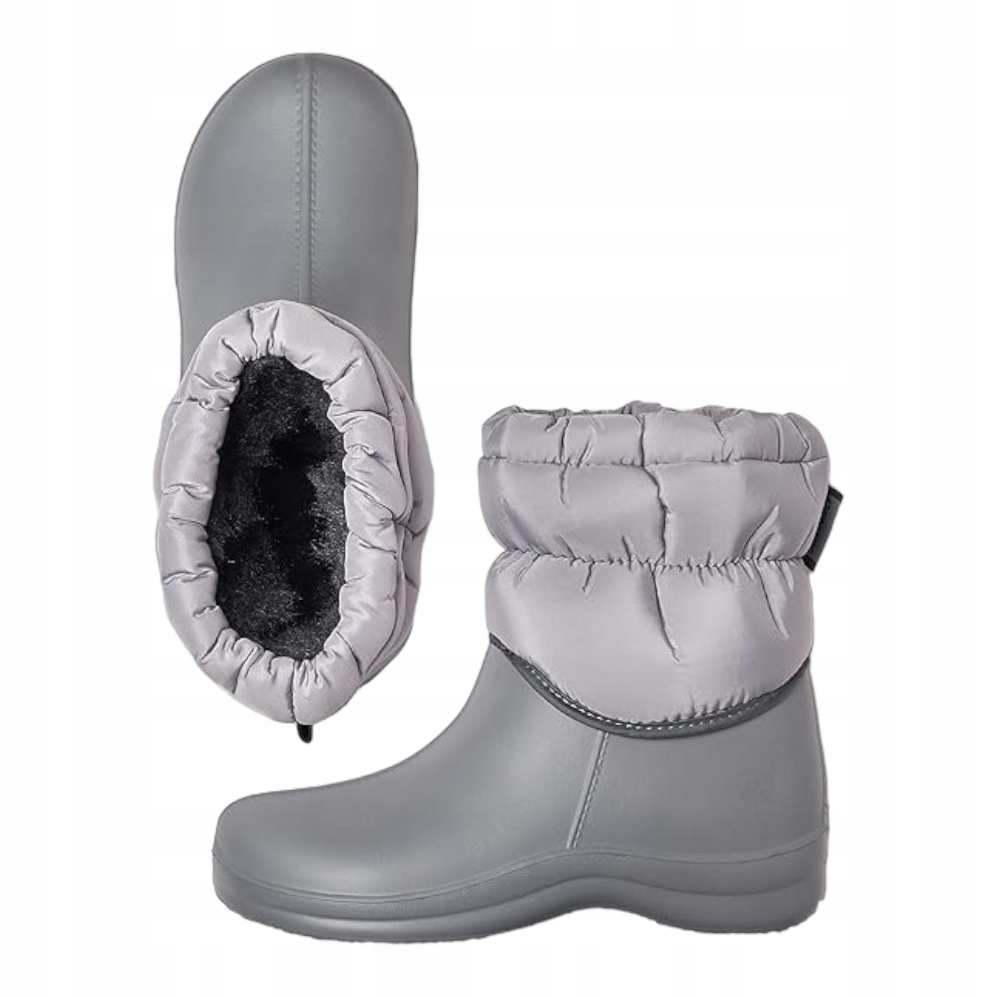 KALOSZE ŚNIEGOWCE OCIEPLANE DAMSKIE LEKKIE CIEPŁE 39 D-337 G GREY DAMSKI KA Marka inna