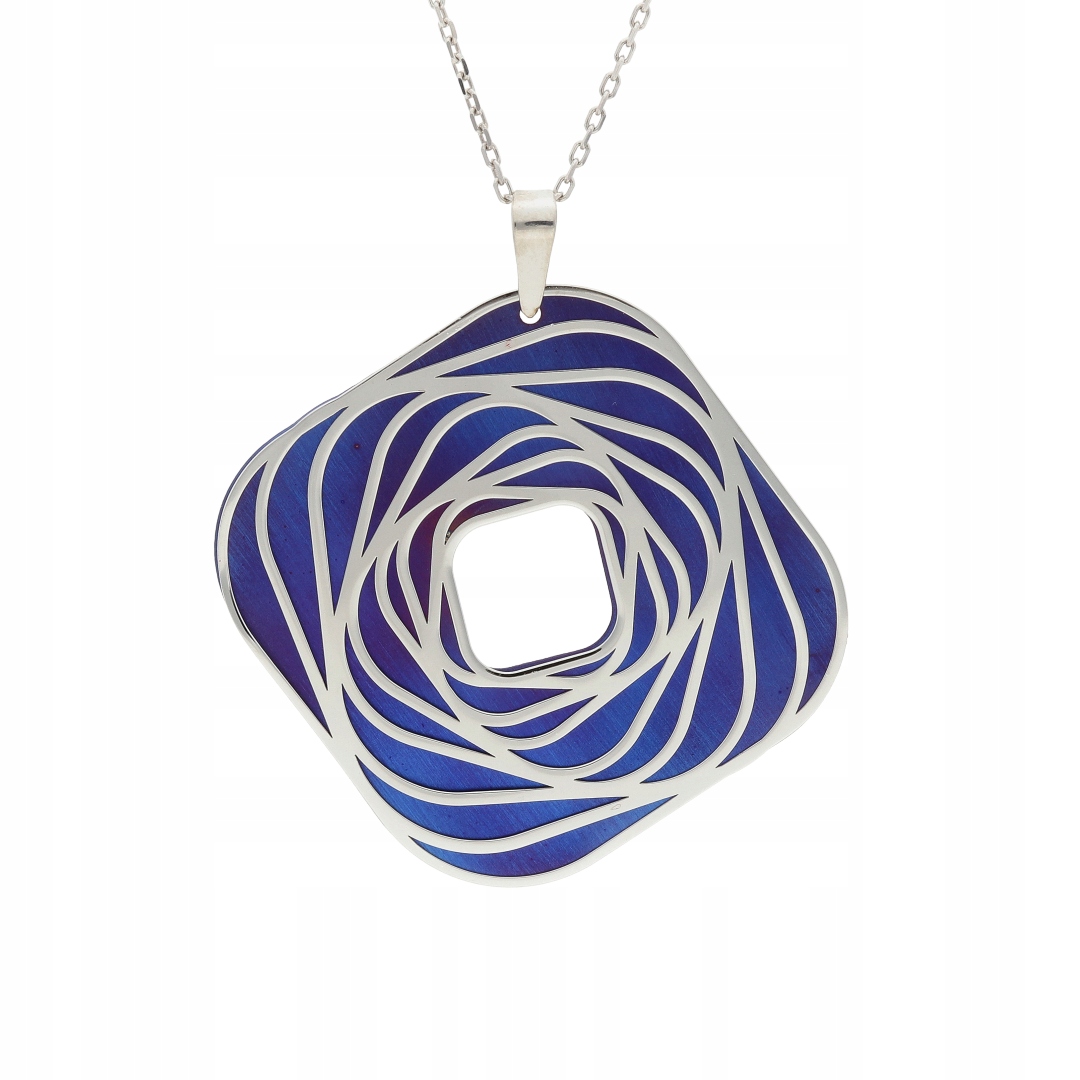 Přívěsek romb titan stříbro rhodiovaný