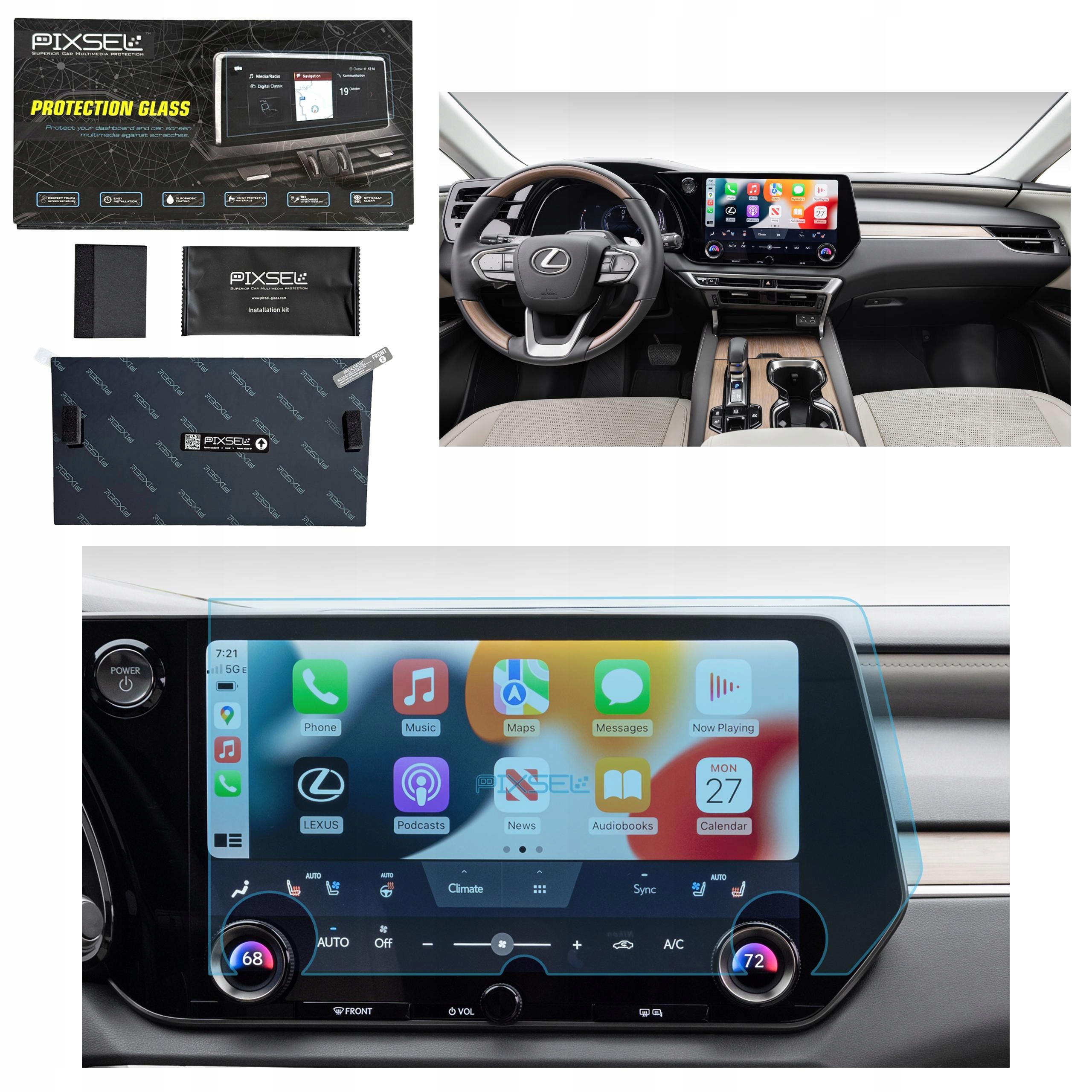 Antyodciskowe Matowe Szkło Ochronne Lexus RX-16.5“ 2023-na monitor