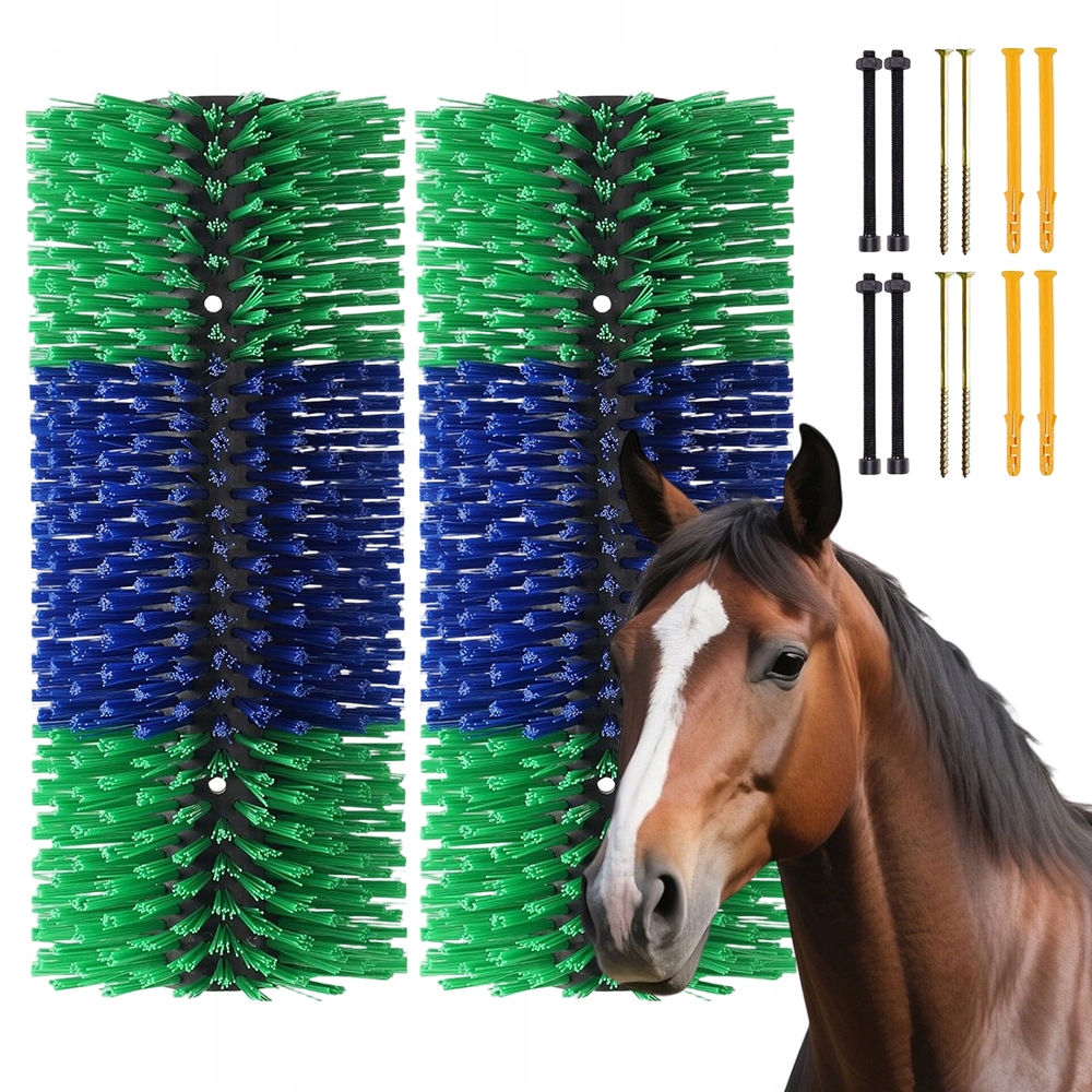 Kartáč Na Škrábání Koní A Dobytka 44×20 CM, Odolný, Nylonový