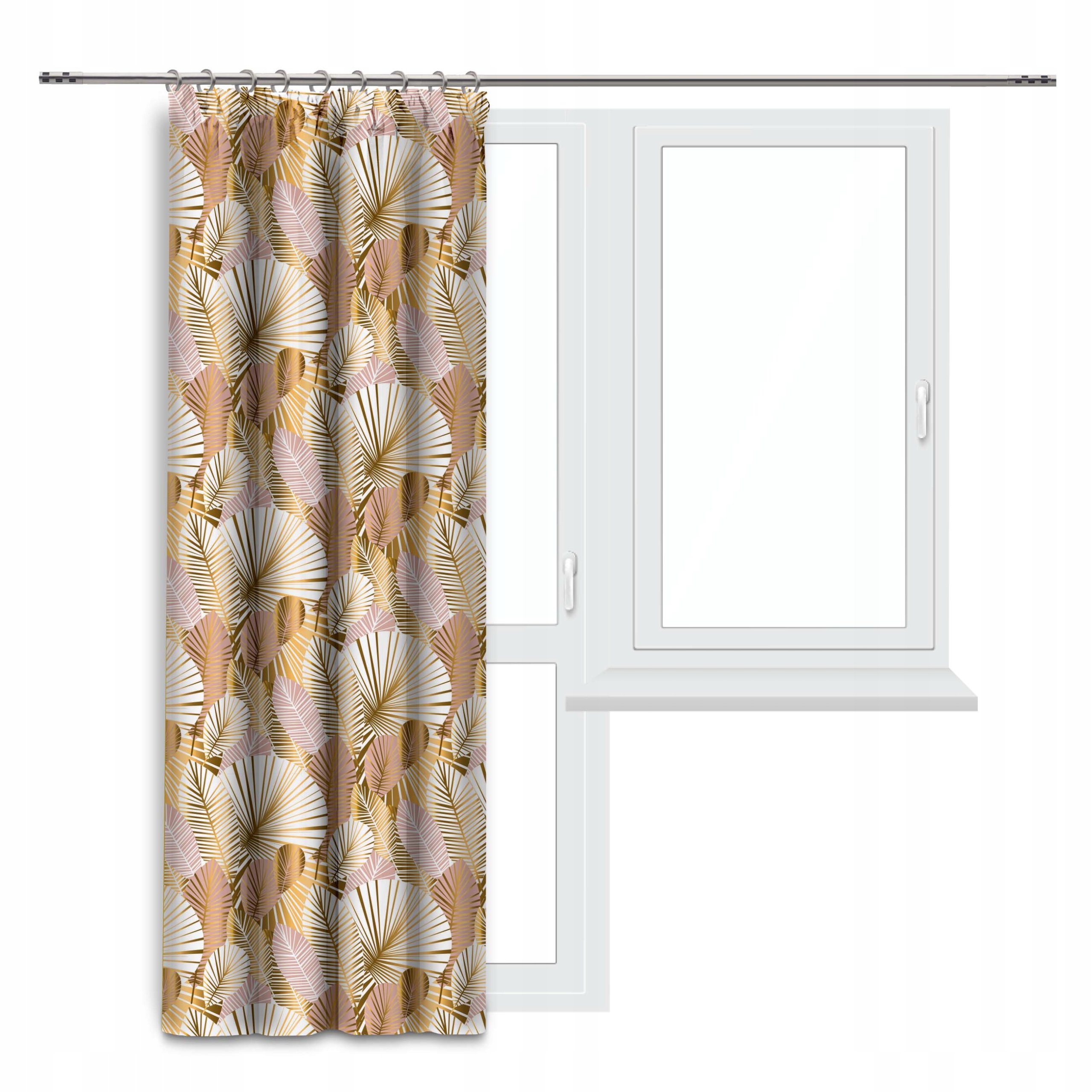 

Gotowa Zasłona na Żabki Taśmie 140x230 D404-286