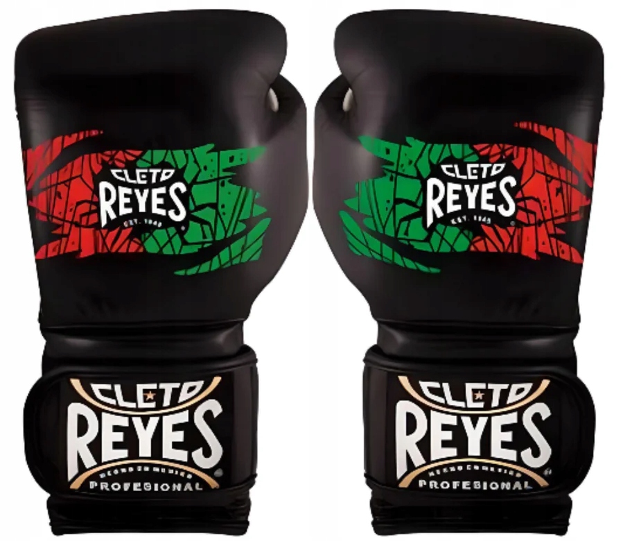 Cleto Reyes Rękawice Bokserskie Velcro Sparring Gloves Black Mexican 16OZ