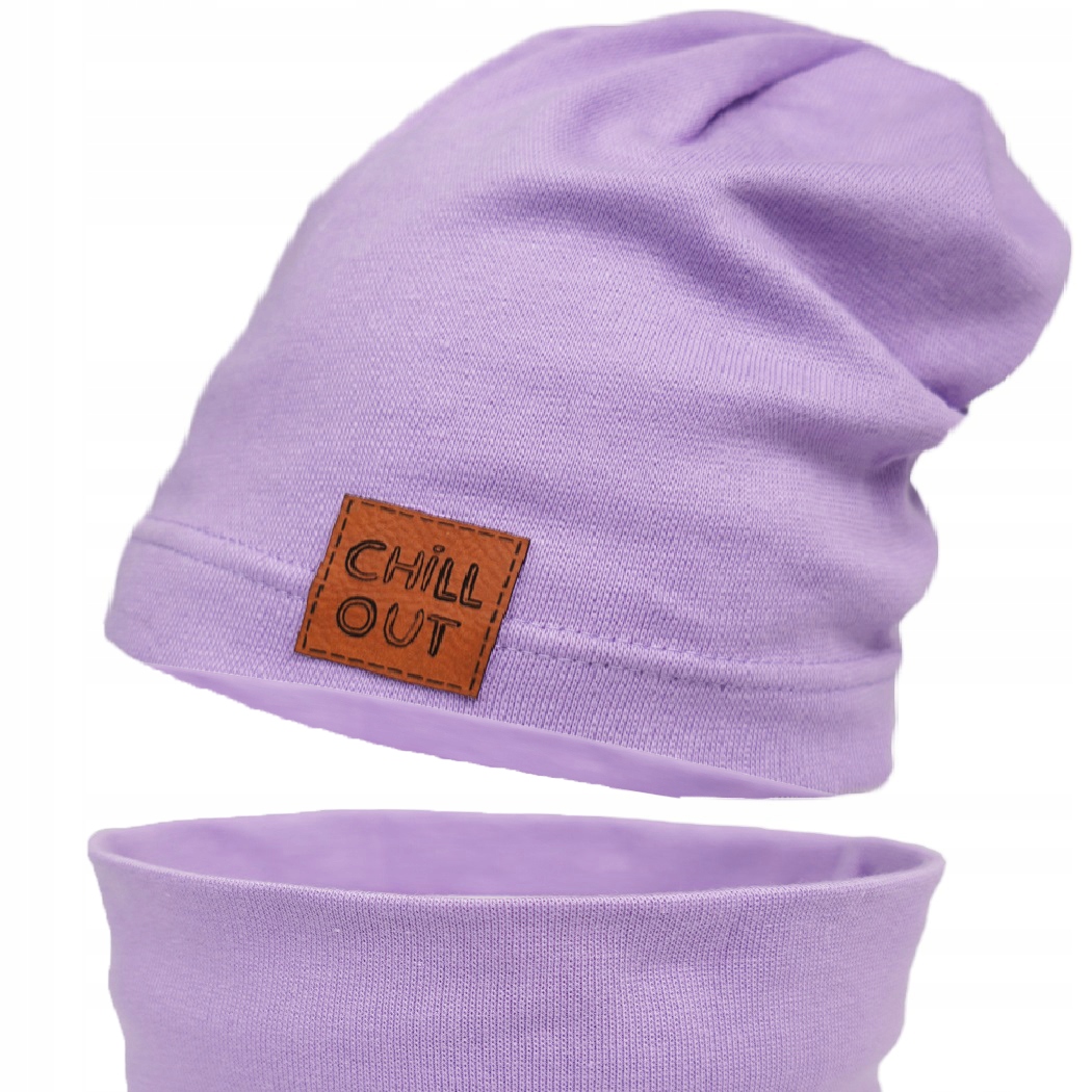 

Fioletowy Komplet czapka komin 44-50 Chill jesień
