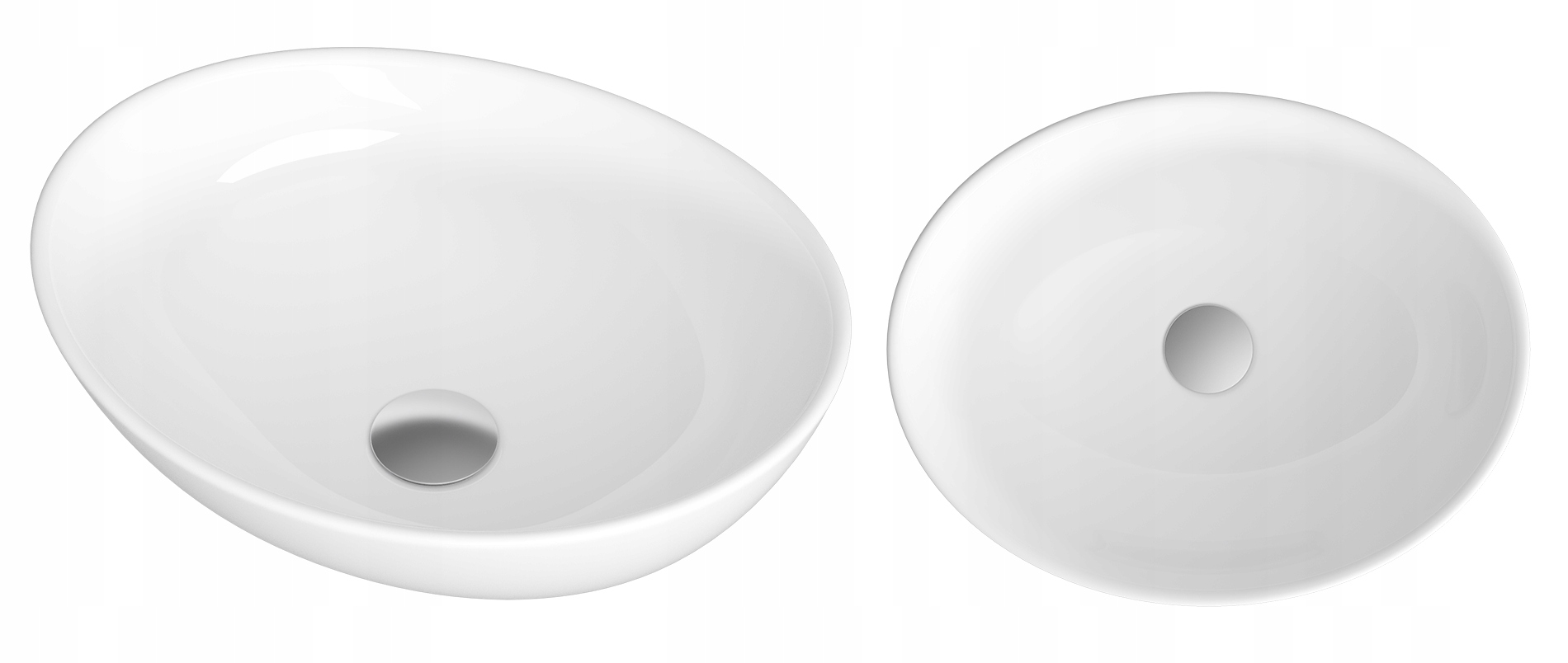 Biela Keramická Umývadlová Doska, Oválna, Vysoká Kúpeľňová, Tono
