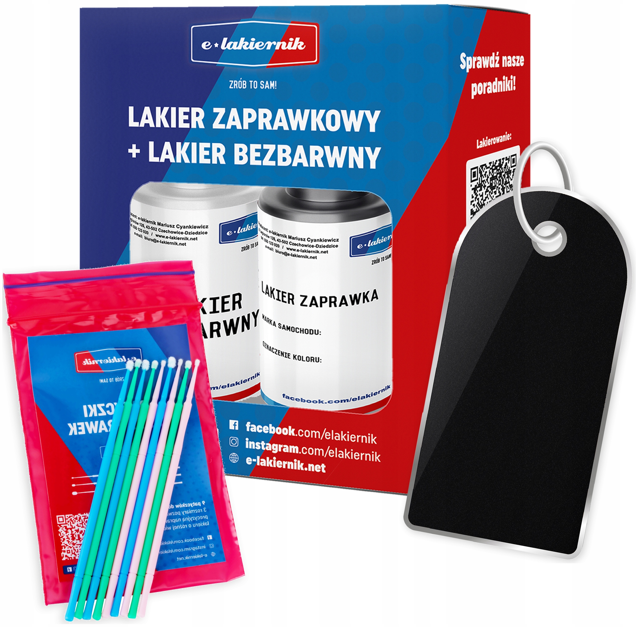 LAKIER ZAPRAWKA KLAR PATYCZKI FORD PANTHER BLACK