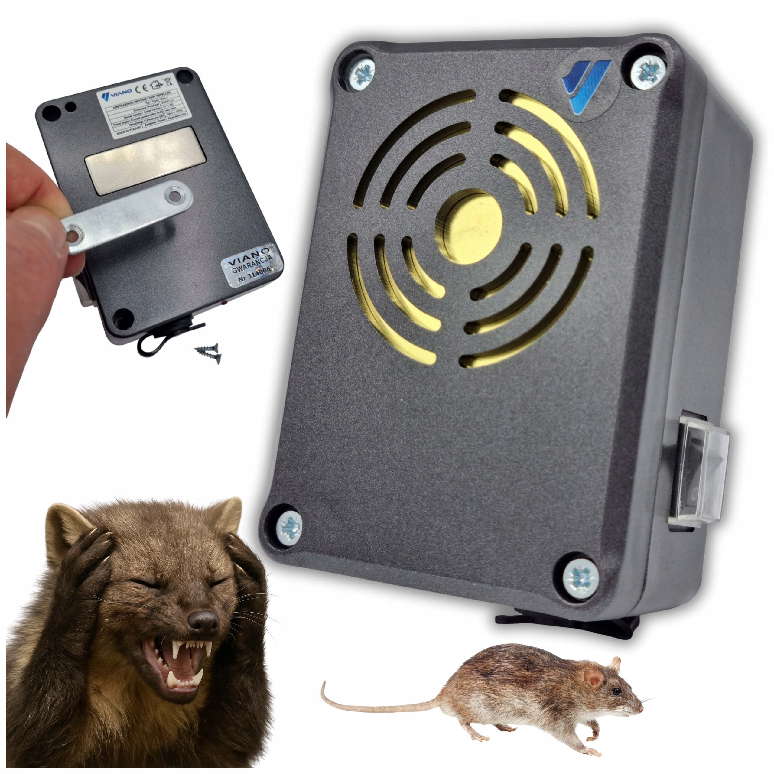 Odpuzovač Viano na Kuny Myší Krysy Hlodavci Ultrazvukový Automobilový
