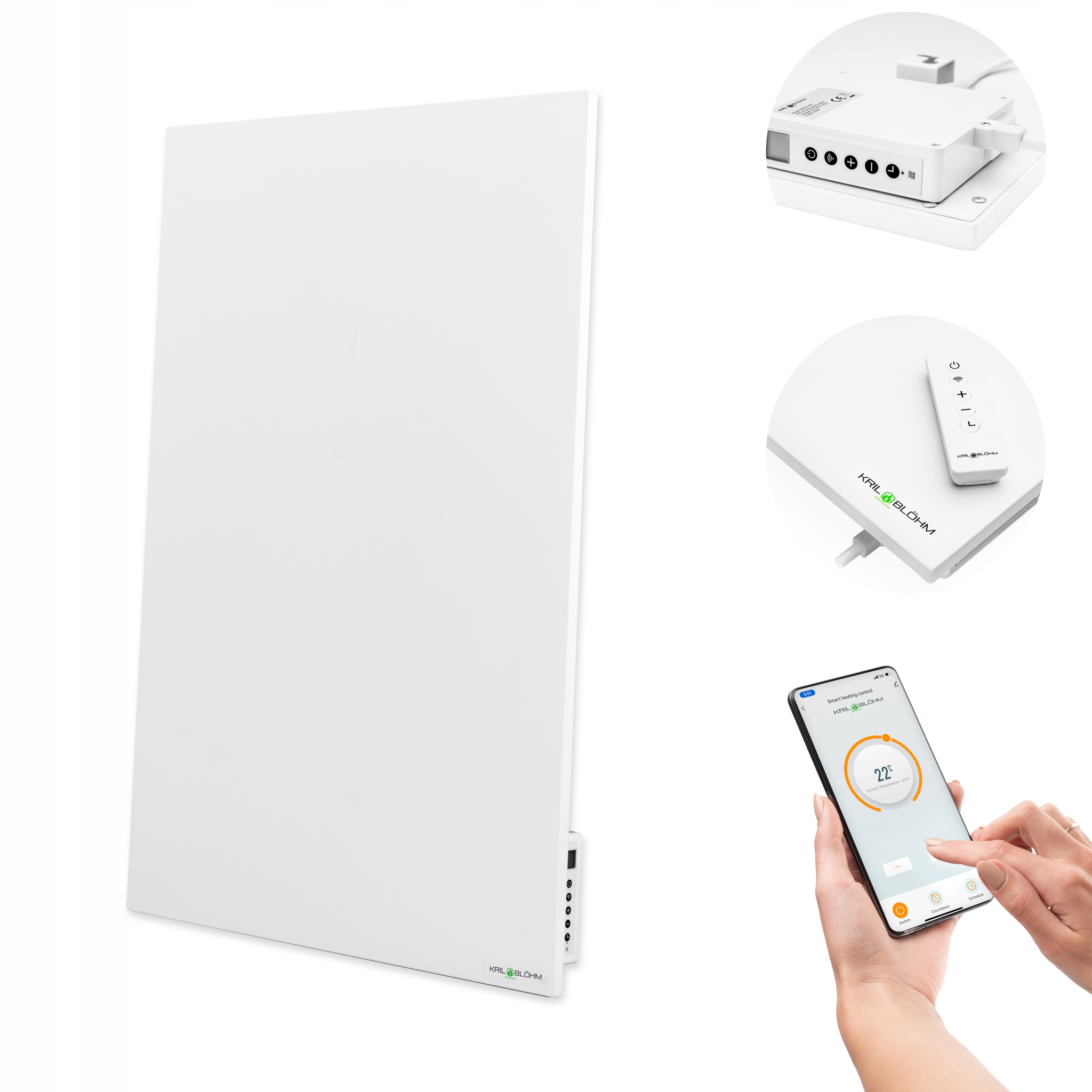 Elektrický ohrievač s Wifi na Infračervené Použitie Oceľový vykurovací panel 500 W