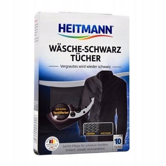 

Heitmann Chusteczki przywracające czerń 10 szt