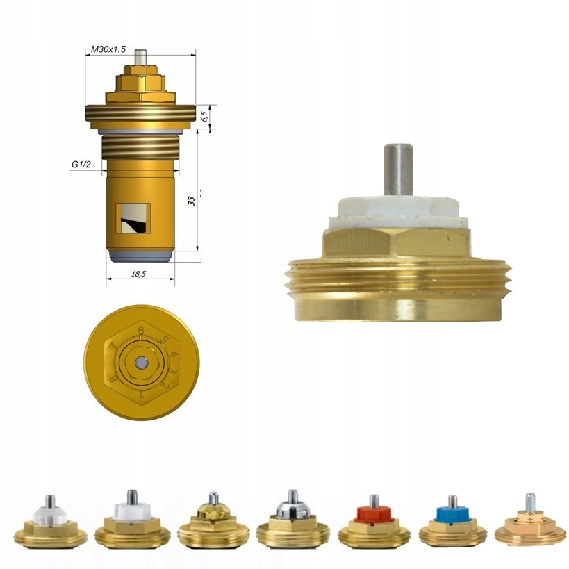 głowica termostatyczna M30x1,5 grafit strukturalny Kod producenta 05