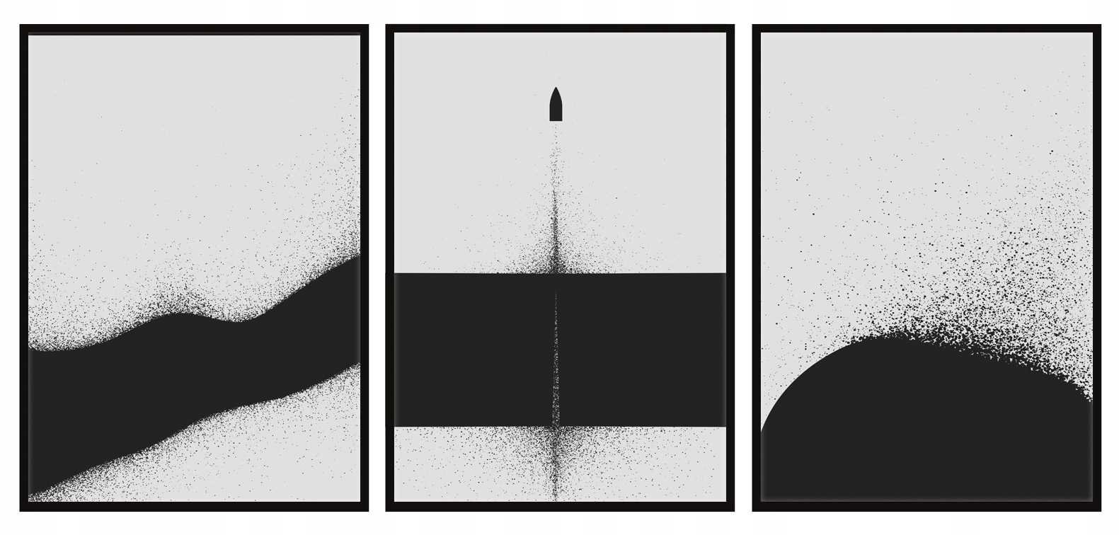 

Obraz Plakaty W Ramie 33x43cm Tryptyk Minimal P565