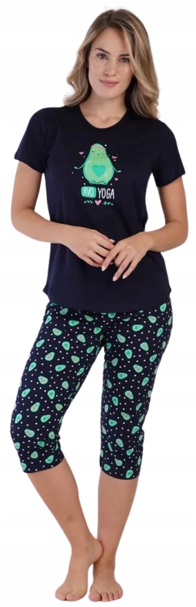 Zábavné Avokádové Pyžamo Avocado Avoyoga Tričko 3/4 Kalhoty S Avokádem