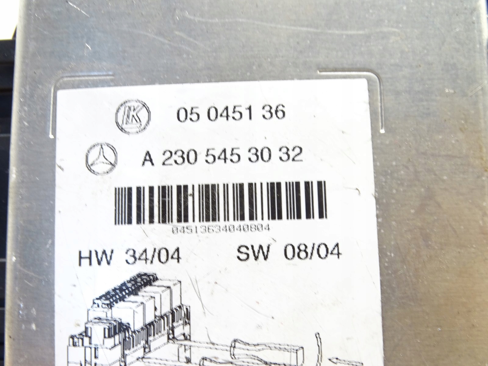 control unit module SAM MERCEDES SL500 R230 A2305453032