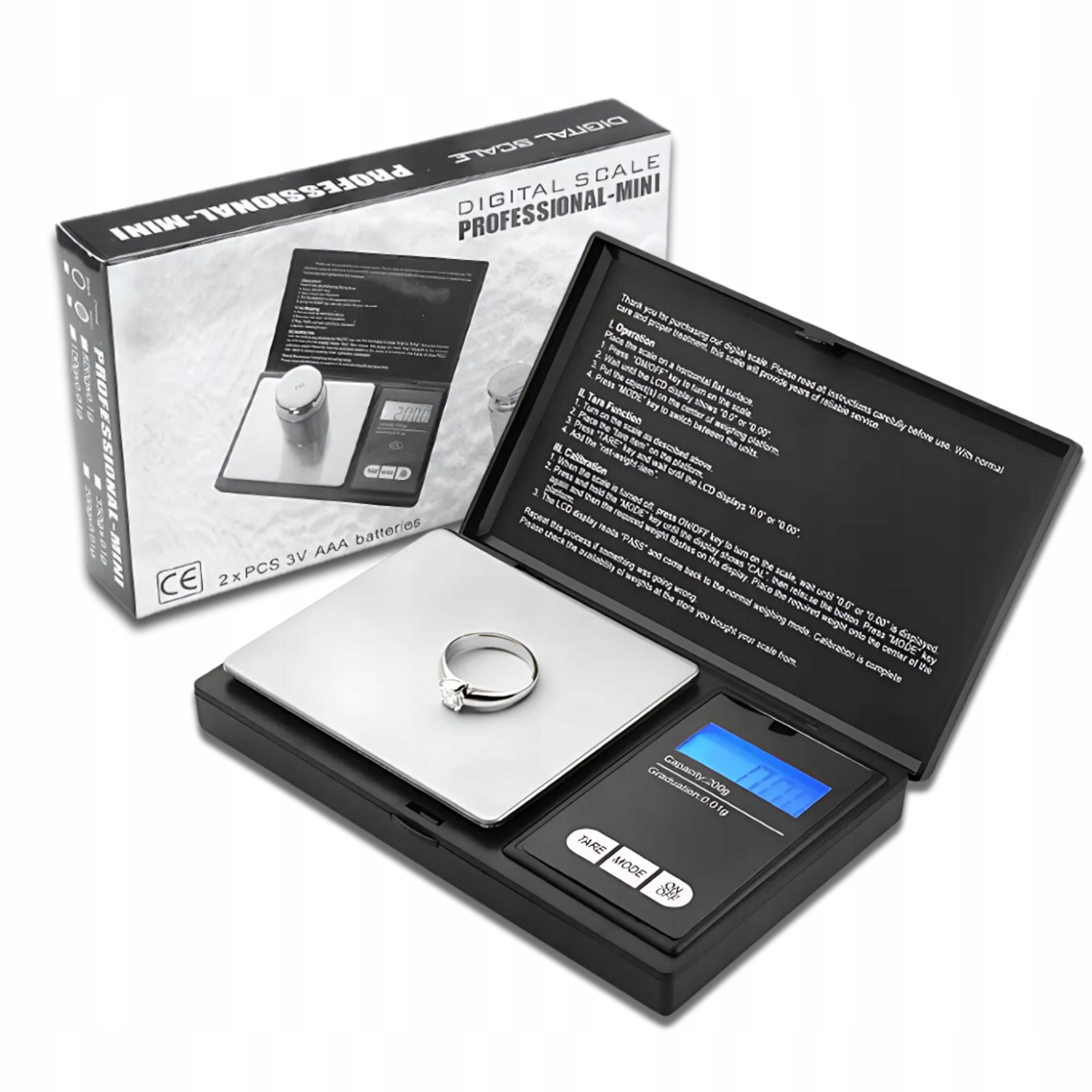 Waga elektroniczna Retoo czarna 100 g 0,01 g LCD