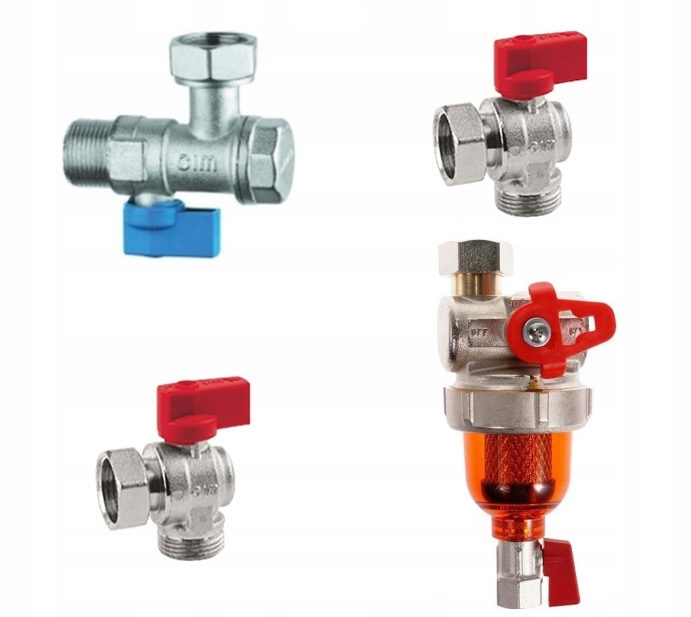 Uhlové ventily Premium voda 3ks T3 separátor, kotol 1 Funkčný