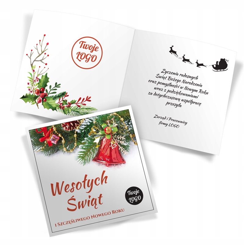 FIRMOWE KARTKI ŚWIĄTECZNE Biznesowe z LOGO 50szt Kod producenta FIRMOWE KARTKI ŚWIĄTECZNE Biznesowe z LOGO
