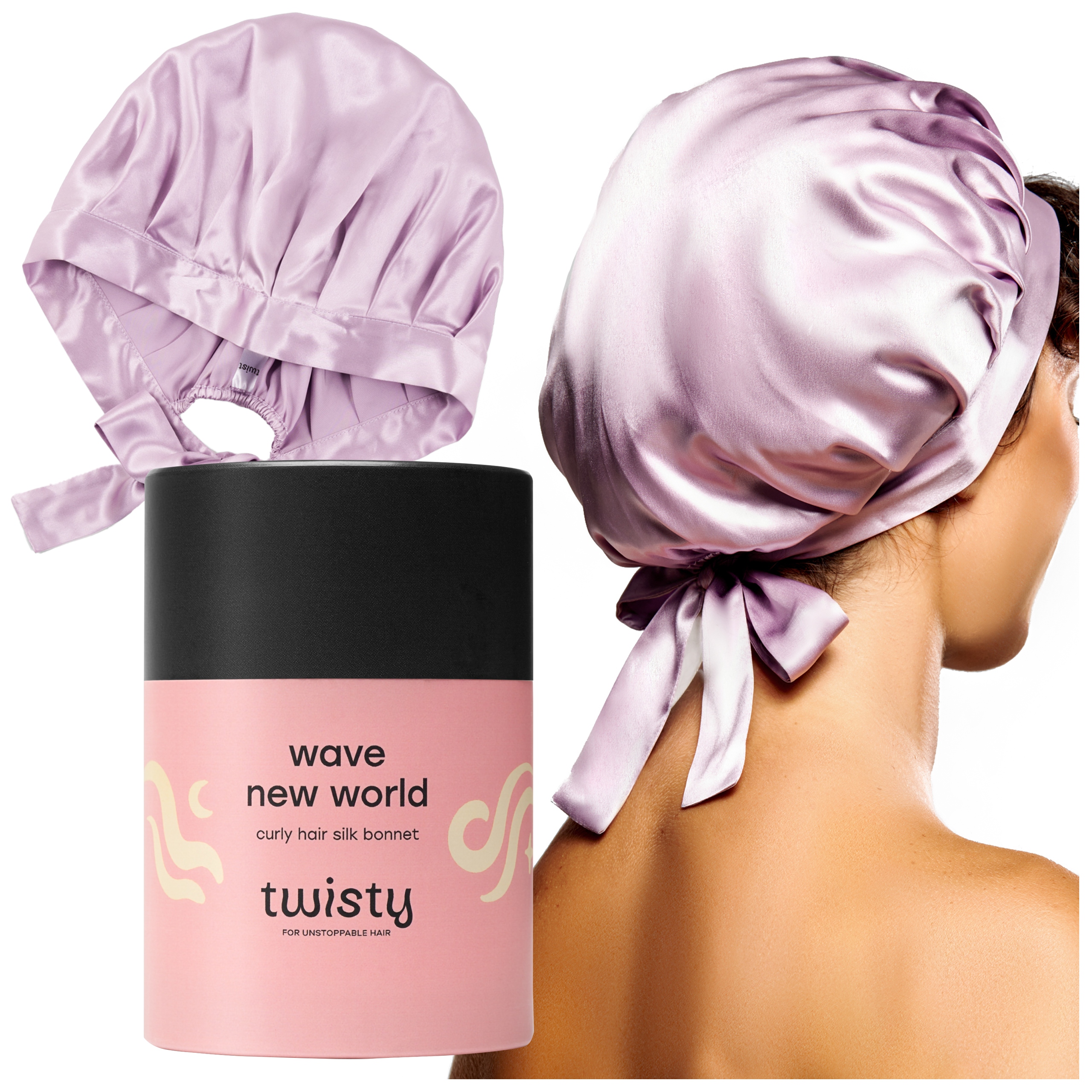Čepice Na Spaní Hedvábná Kudrnaté vlasy ochranná na noc Péče Twisty