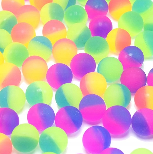 40x PIŁECZKI PIŁKI KULKI KAUCZUKOWE SKACZĄCE ANTYSTRESOWE DWUKOLOROWE tęcza Marka inna