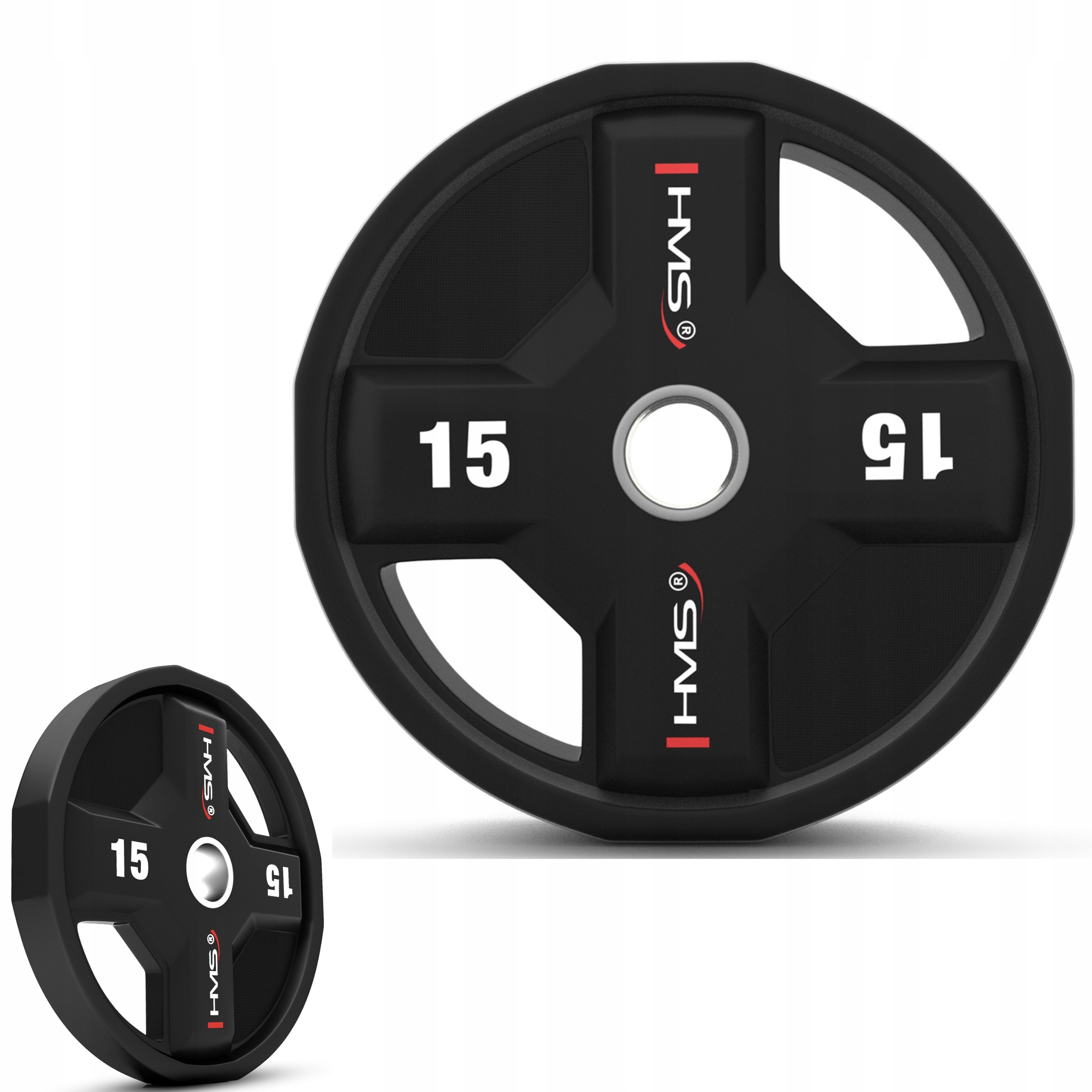 Talíř 5 kg Hms Olympijské Závaží Polyuretanové Cpu Osa 50 mm Štít