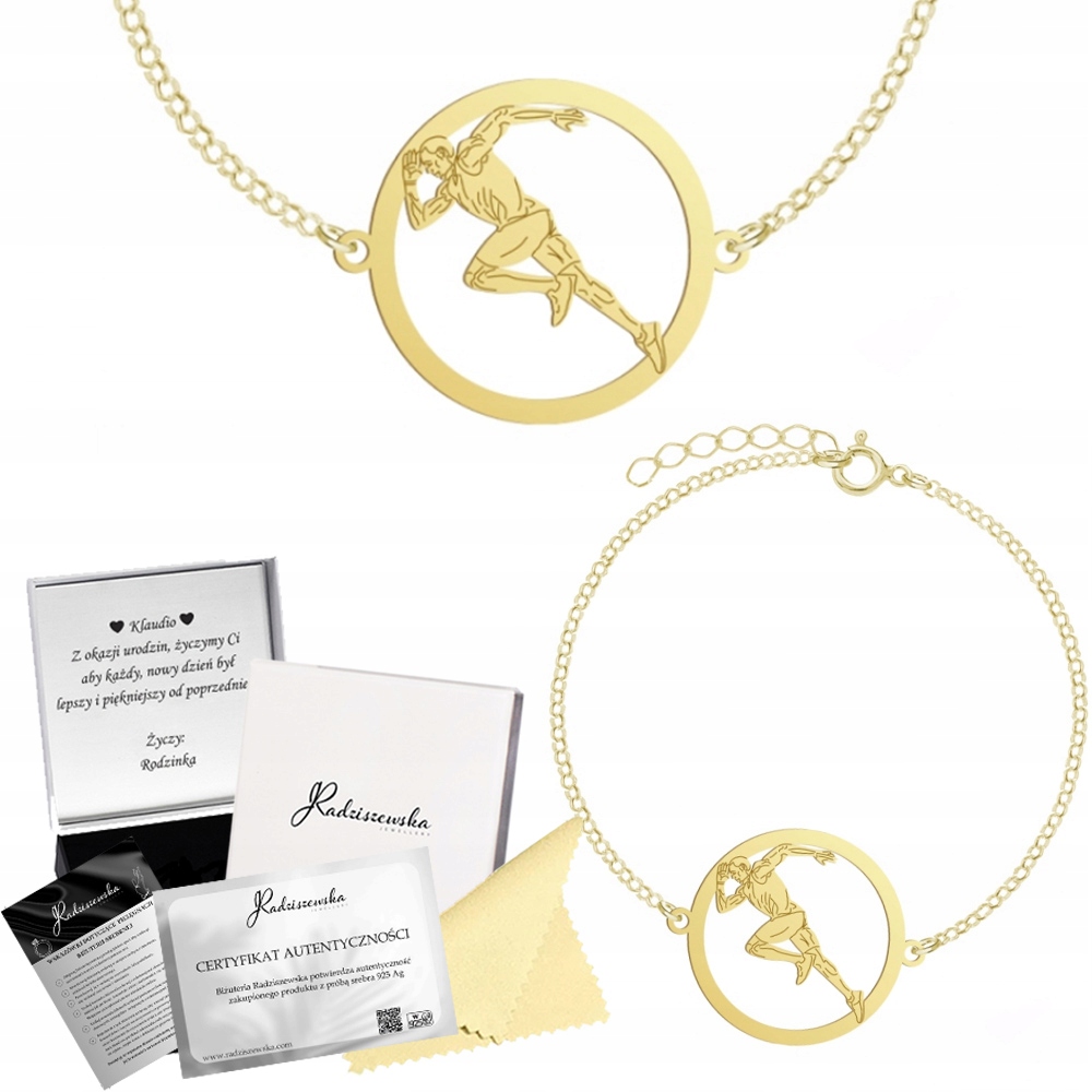 Zlatý Náramek Sprinter Sprint Pánský Ankr Stříbro 925 Dárek Gravírování