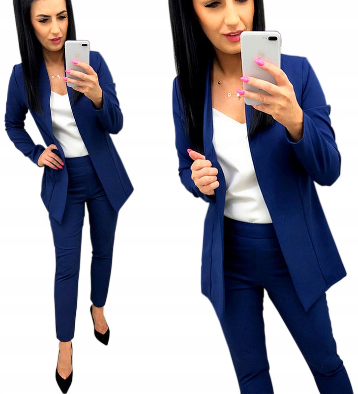 GARNITUR DAMSKI marynarka spodne BORDOWY L Marka Livien