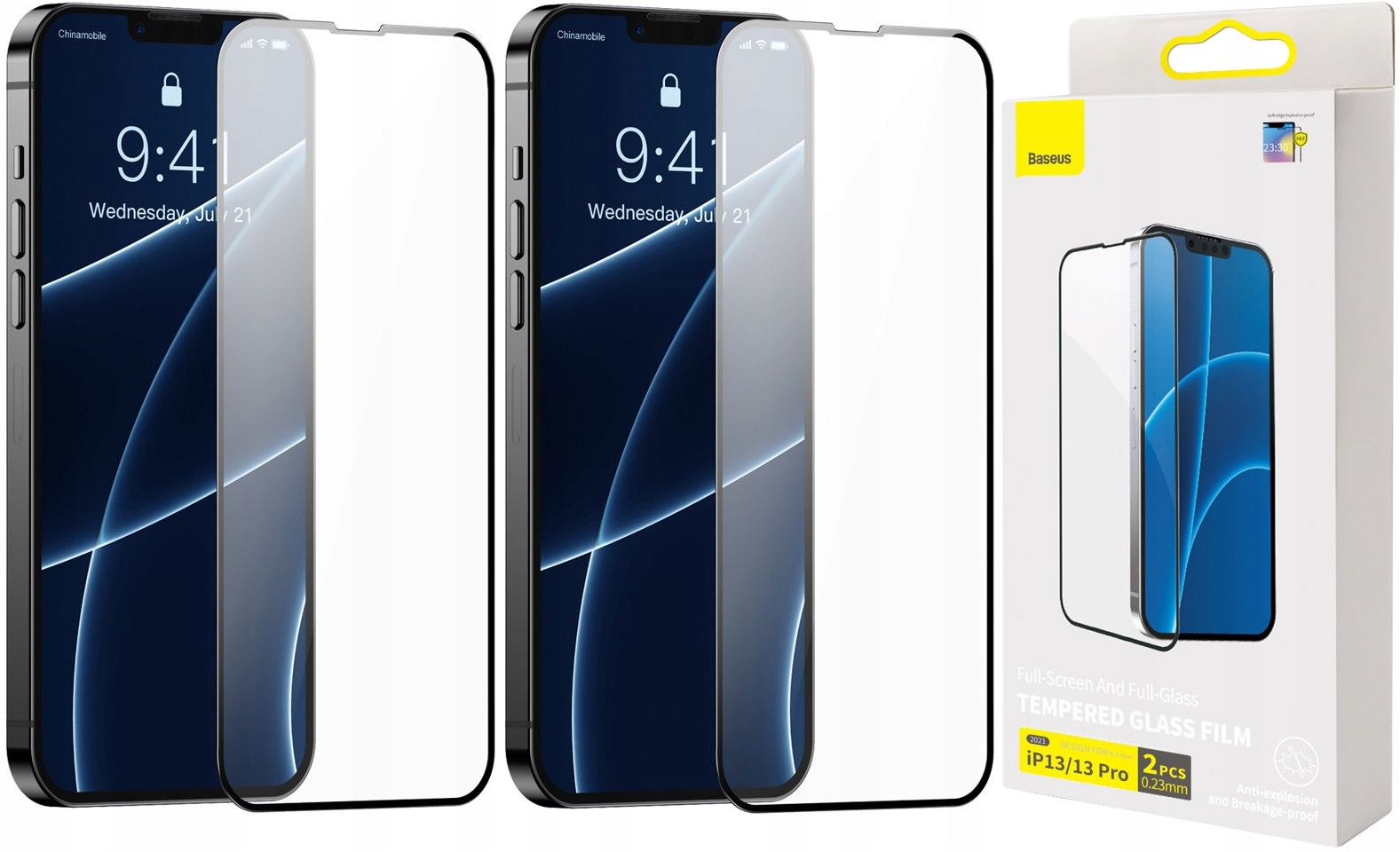 

2x Szkło Hartowane Pełne Baseus iPHONE 13 13 Pro