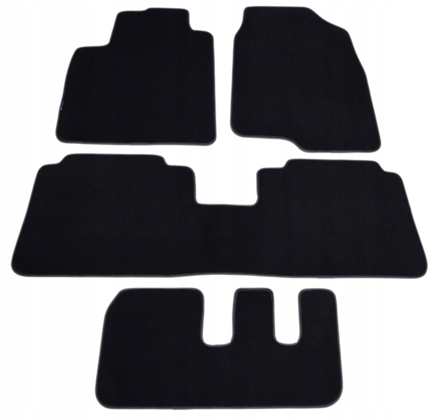 Čierne velúrové koberčeky Platinum pre Chevrolet Captiva 7 r. 2006-2010