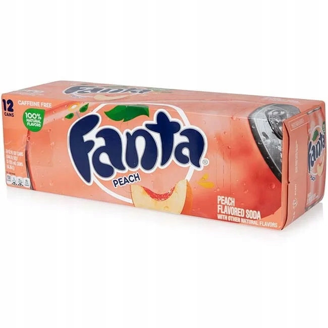 Levně Sada Fanta Peach – 12 plechovek po 355 ml v kartonu