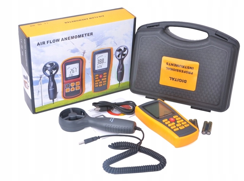 ANEMOMETR WIATROMIERZ MIERNIK WIATRU DO KLIMATYZACJI próg startu 0,5m/s USB EAN (GTIN) 5904890520462
