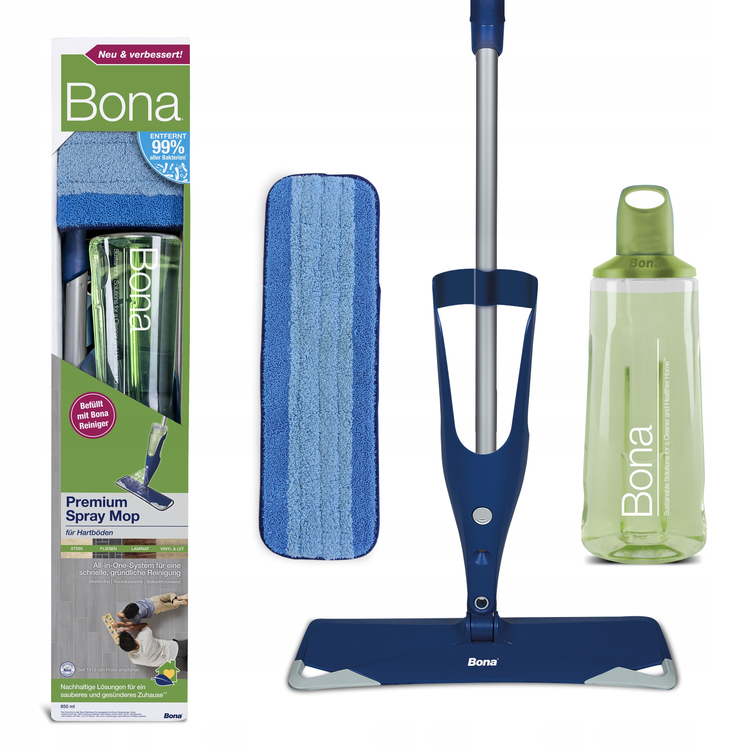 Bona Premium Spray Mop na tvrdé povrchy s rozprašovačem na dlaždice a panely