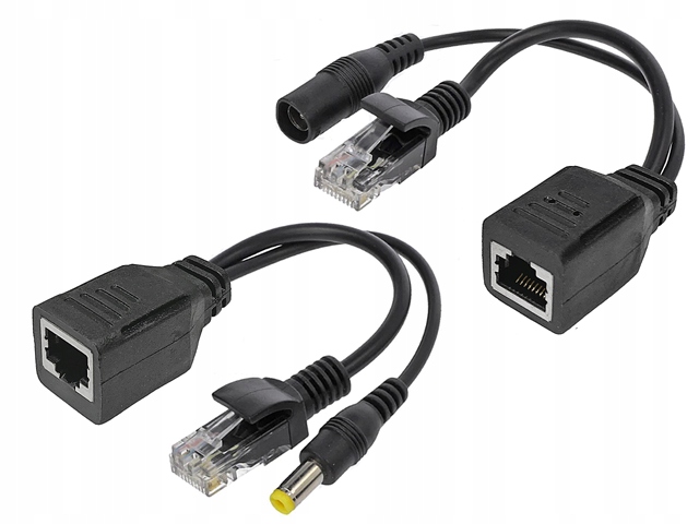 

Adaptery LAN-PoE zasilanie przez Lan kpl czarne