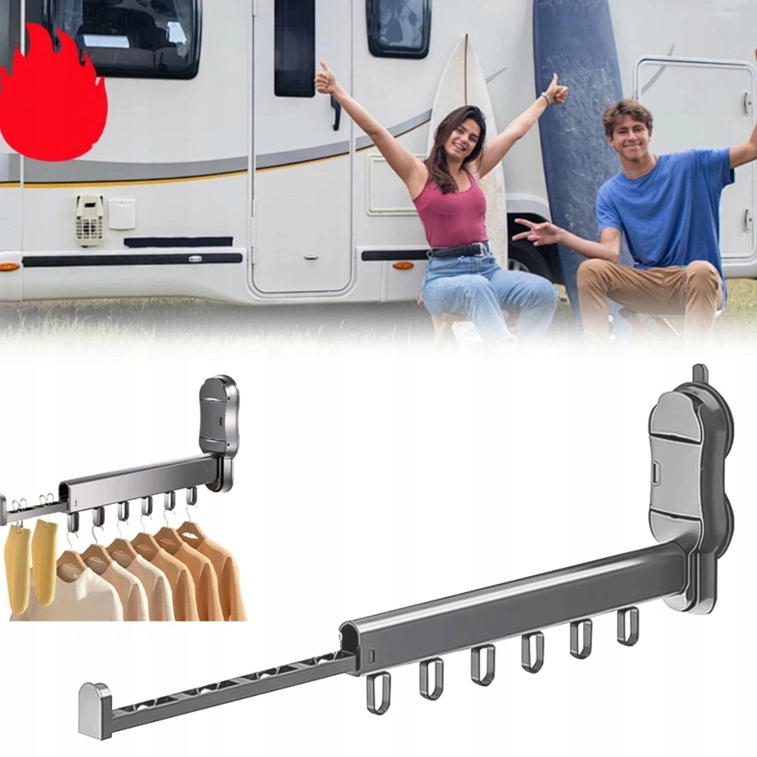 Levně Sušák Na Prádlo Věšák na oblečení Praní Rozkládací nástěnný na zeď